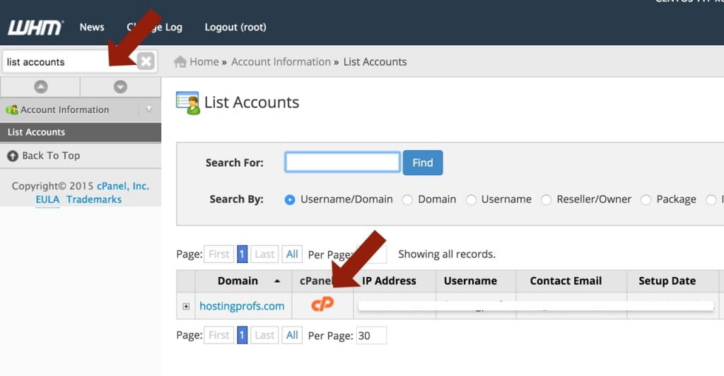 knownhost - list accounts