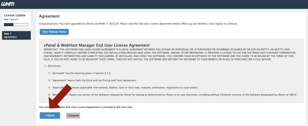 Knownhost WHM license agreement