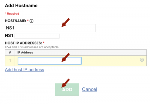 Add hostnames GoDaddy