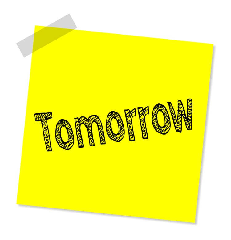 tomorrow postit note