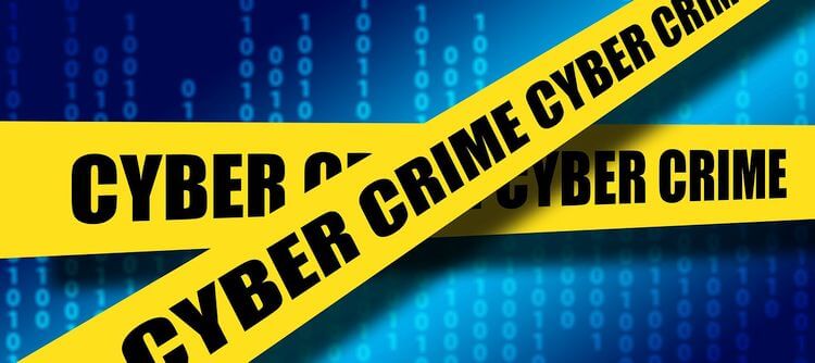 banners saying cybercrime