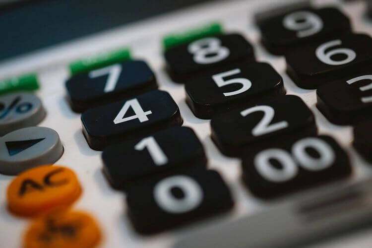calculator close-up