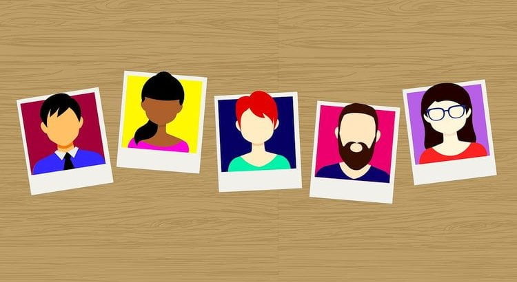 snapshots of cartoon people heads