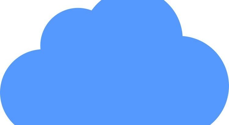 large solid medium blue cloud 2d