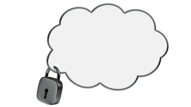 cloud with padlock
