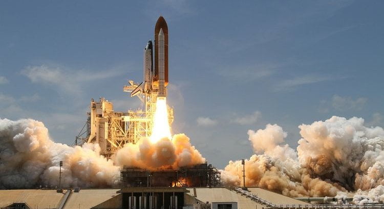 shuttle launch rocket boost