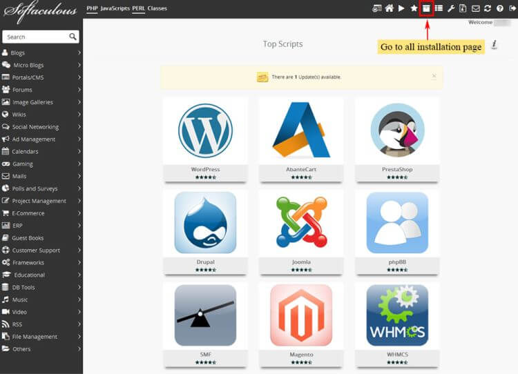 softaculous installer