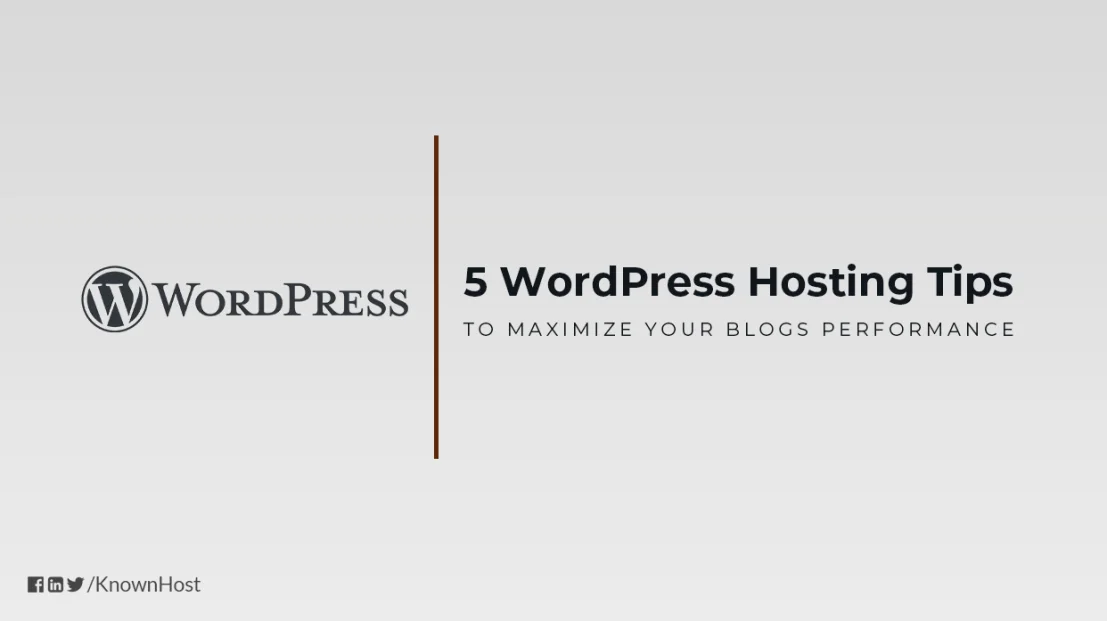 5 wordpress hosting tips