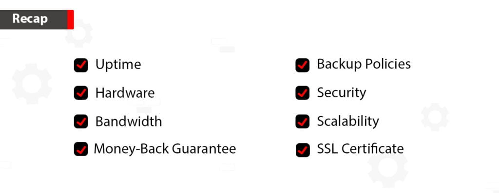 recap shared hosting features