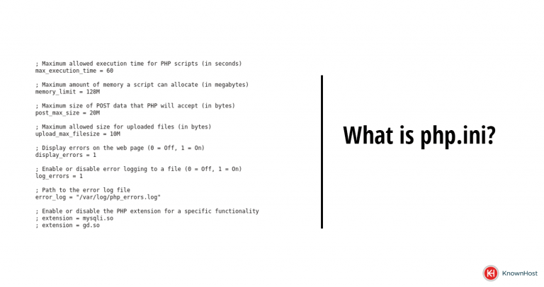 Php.ini File Example What Is php.ini? - KnownHost