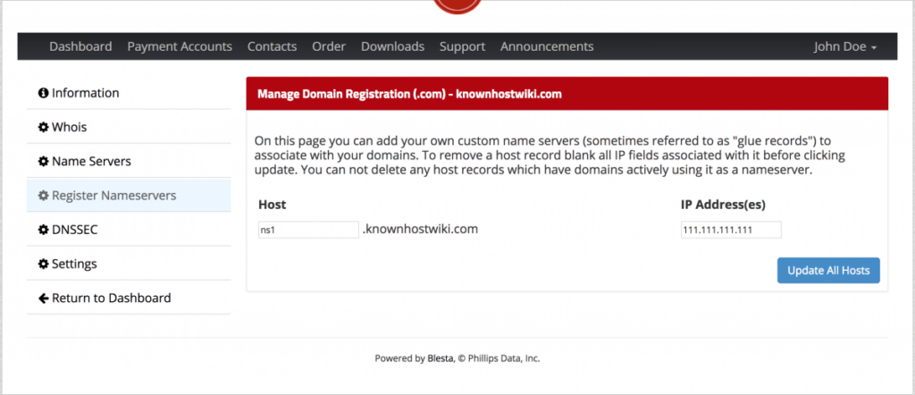 domain nameservers