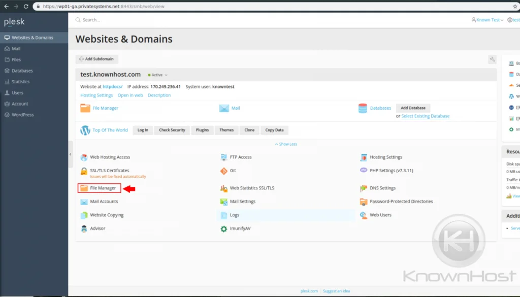 file manager button