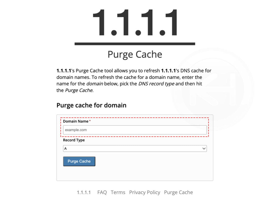 enter domain name cloudflare dns