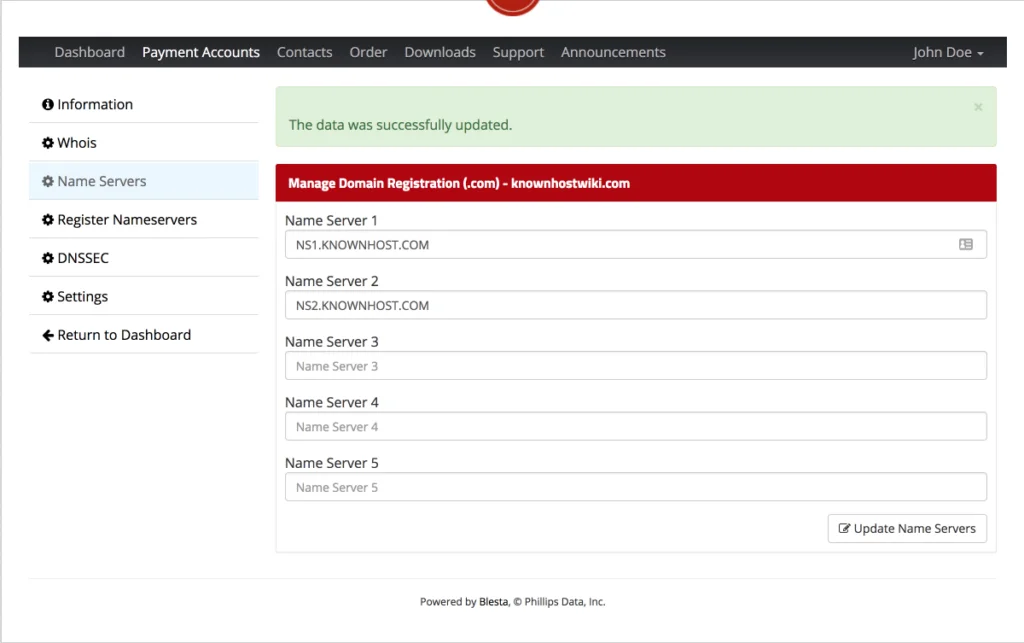 domain nameservers