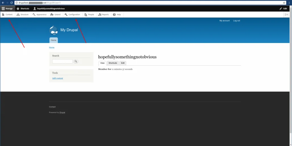 Drupal homepage