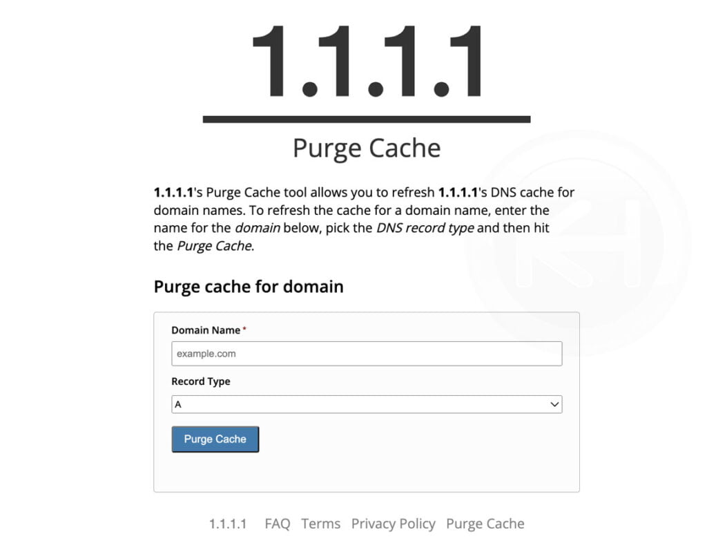 visit cloudflare public dns cache tool