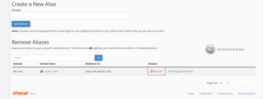 click-on-remove-domain-alias