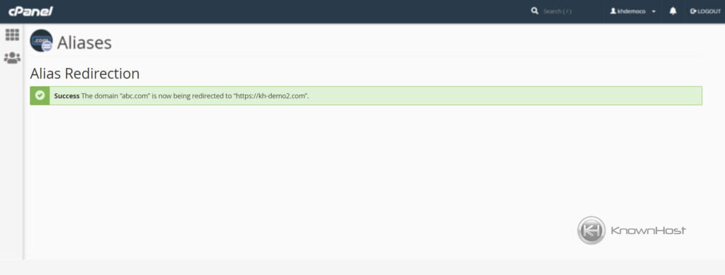 confirmation-screen-alias-redirection