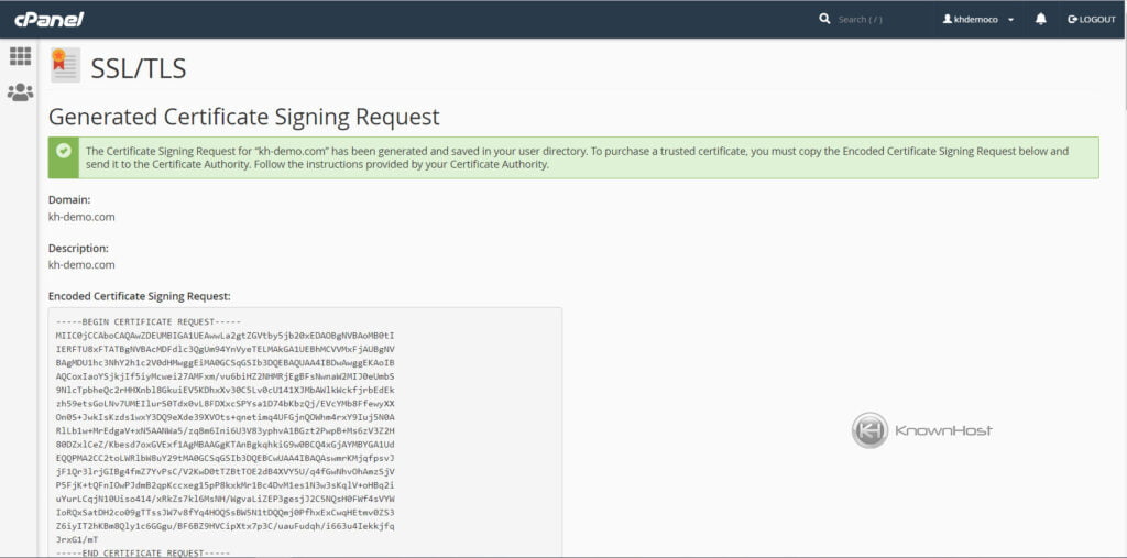 confirmation-screen-csr-generated