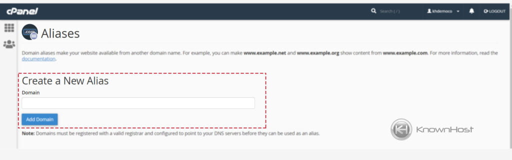 enter-domain-to-setup-aliase