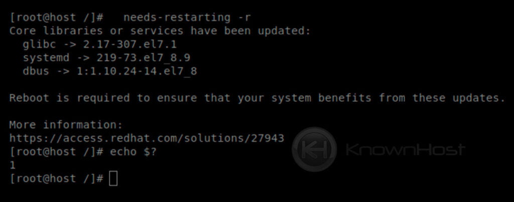 needs-restarting -r