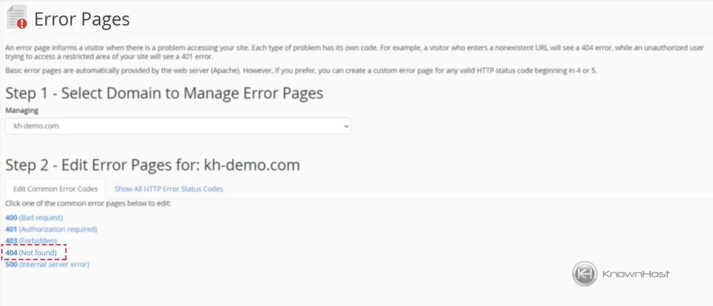 select-the-error-page-which-you-want-to-edit