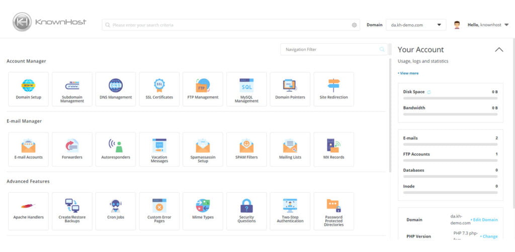 Direcadmin-dashboard