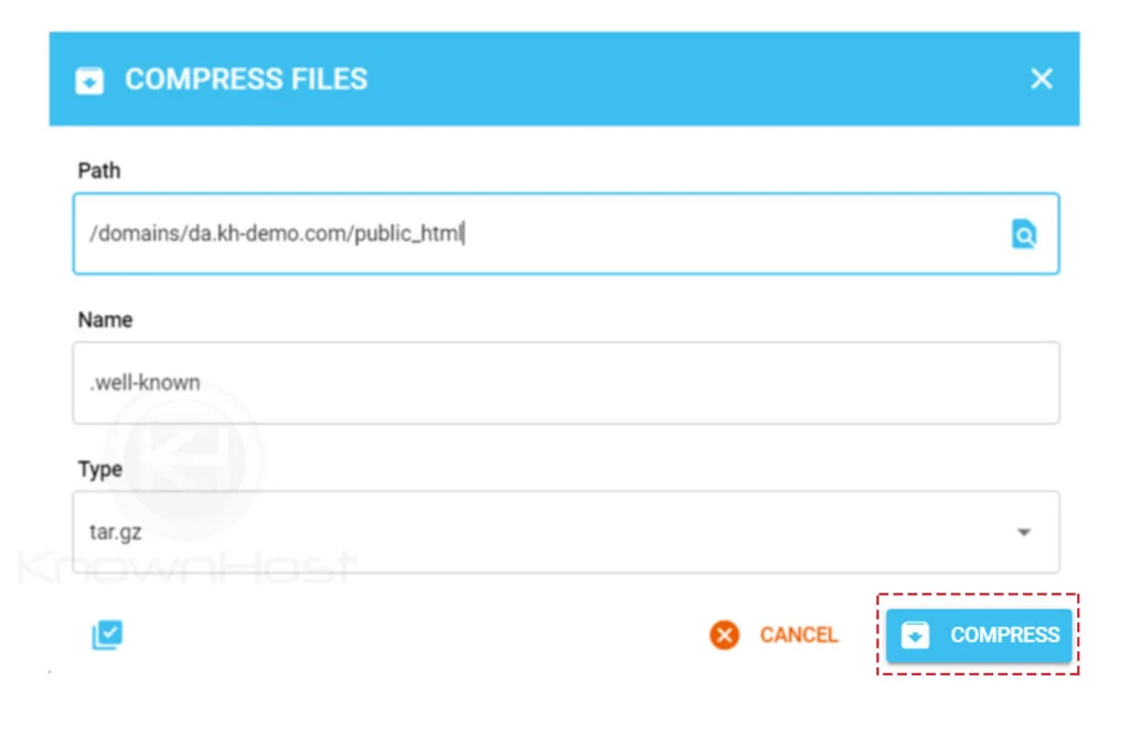 How-to-create-an-archive-in-DirectAdmin