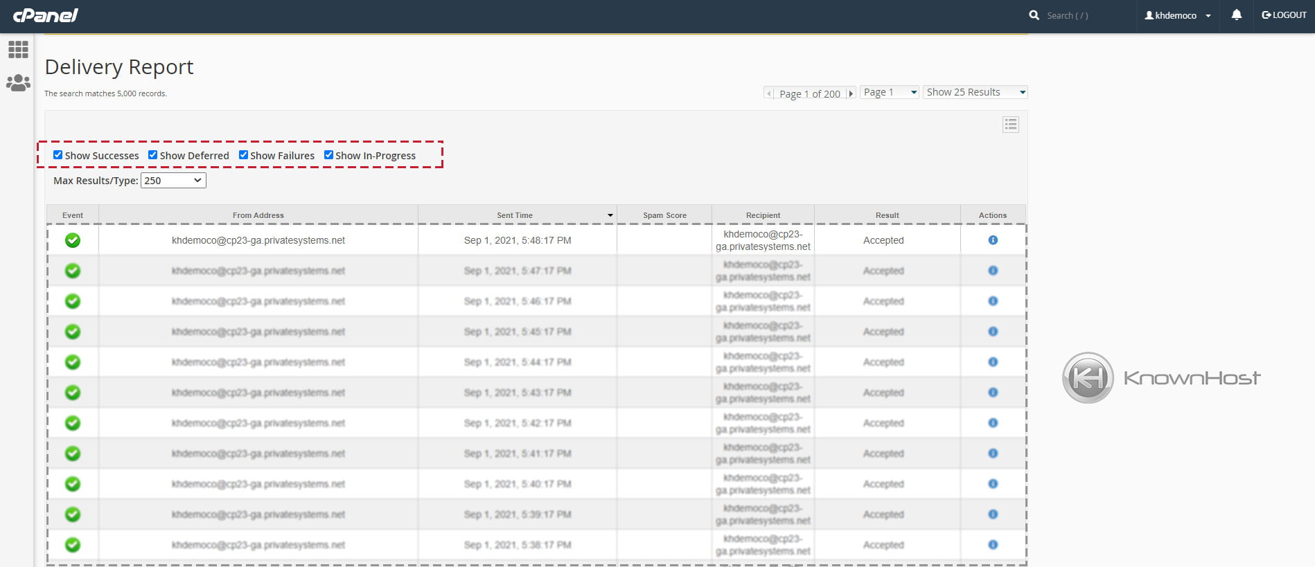 How to Track Email Delivery in cPanel? KnownHost