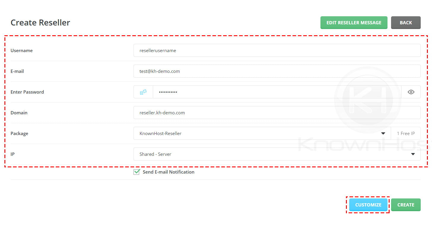 How to create a Reseller in DirectAdmin? - KnownHost