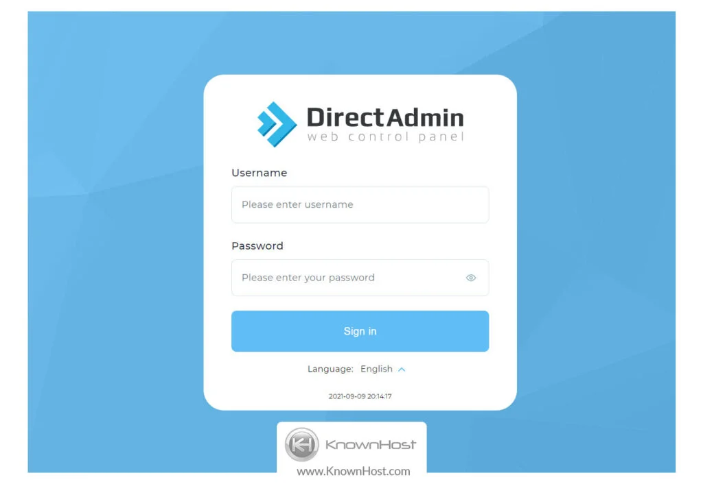 login-into-directadmin