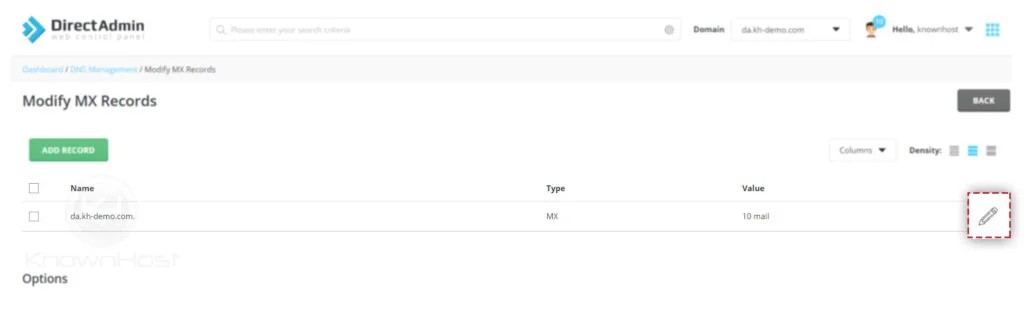 modify-existing-mx-record-directadmin