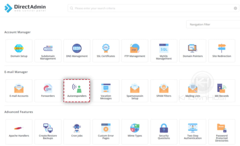 navigate-to-auto-responder-directadmin