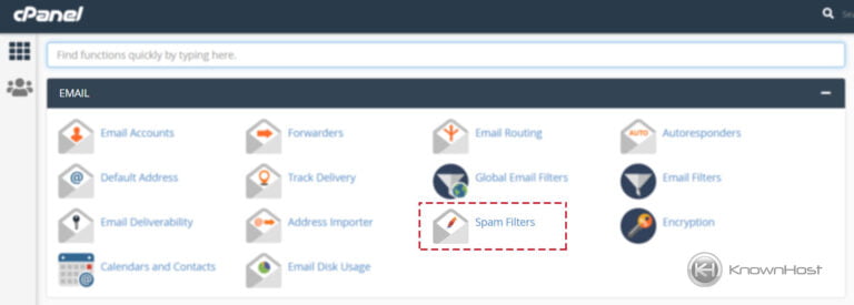 How to set/configure Spam Filters in cPanel? - KnownHost