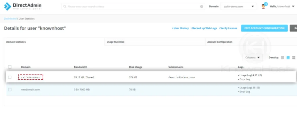 select-domain-to-view-stats