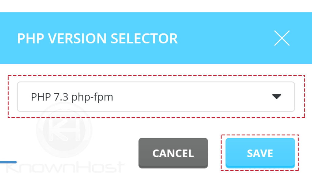 select-php-version-click-on-save-directadmin