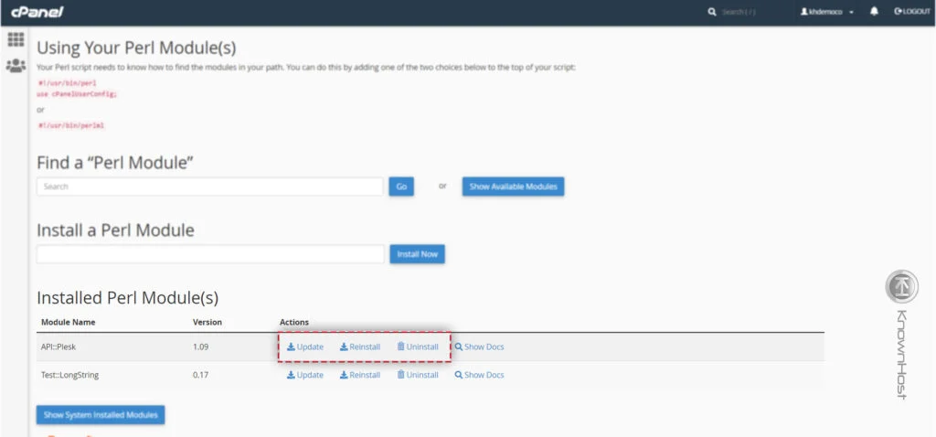 uninstall-update-reinstall-perl-module-in-cpanel