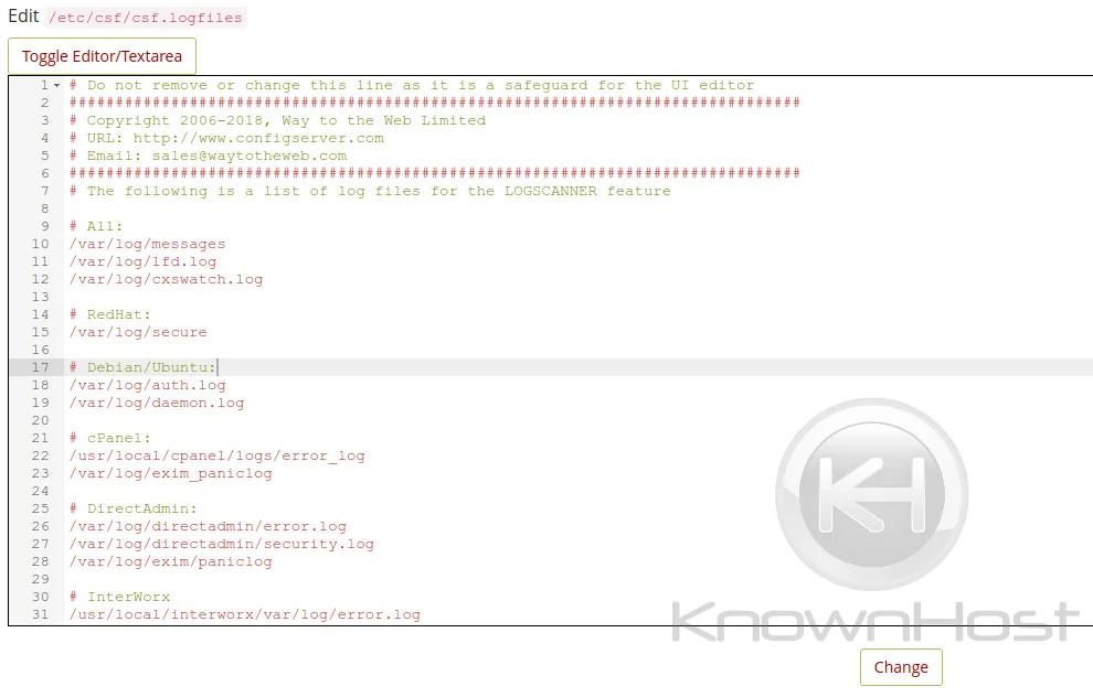 showing logscanner file