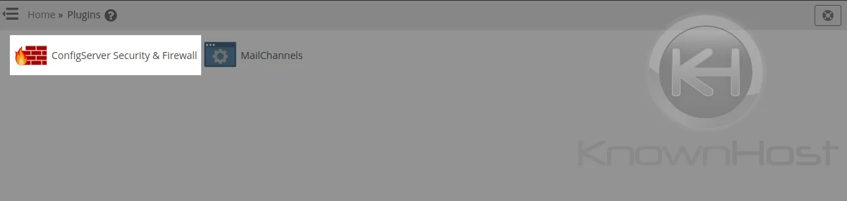 showing configserver icon