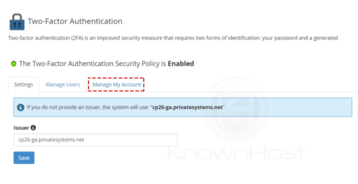 How to setup Two Factor authentication for WHM? - KnownHost