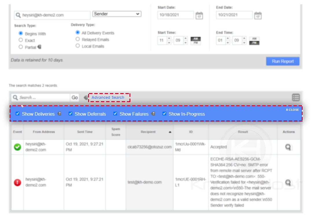 How to check the mail delivery reports in WHM? KnownHost