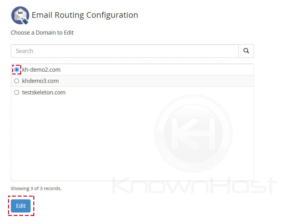 choose-domain-for-modify-mx-record-whm