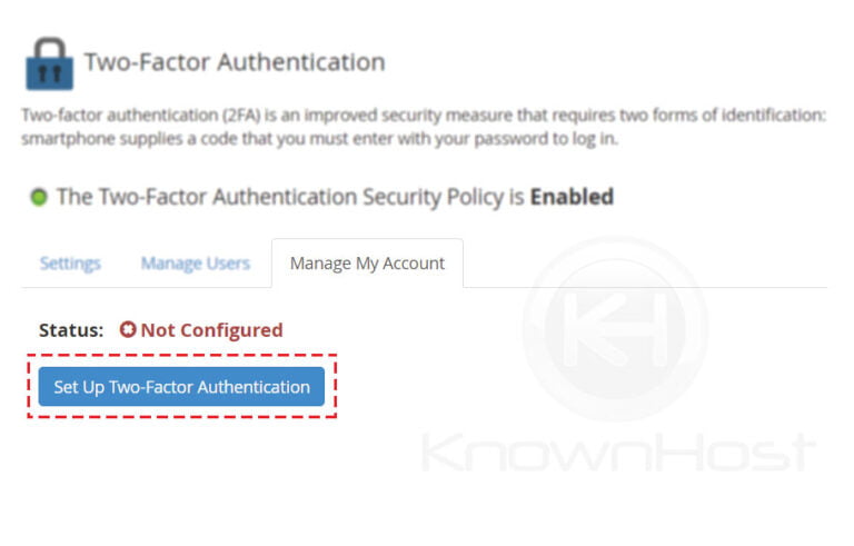How to setup Two Factor authentication for WHM? - KnownHost