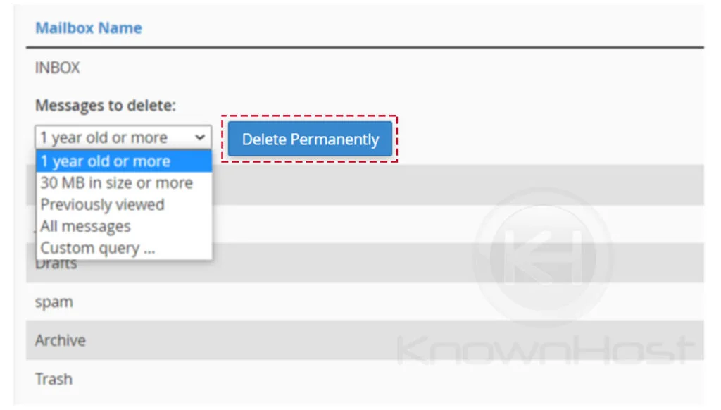 delete-email-via-the-email-management-tools-in-cPanel