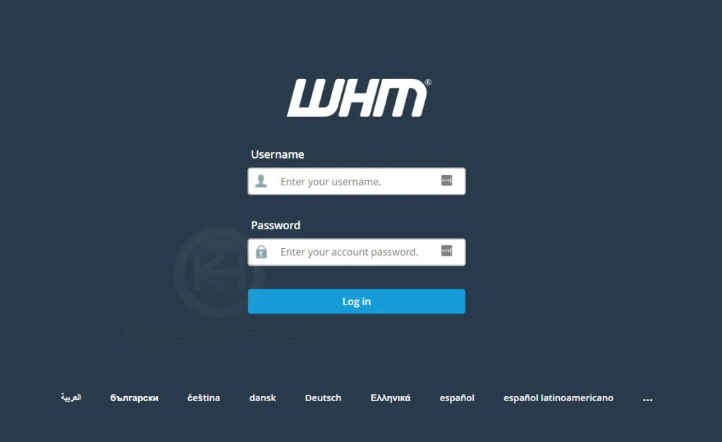 login-to-whm-panel