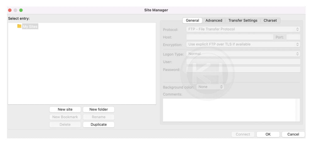 open-site-manager-ftp-filezilla