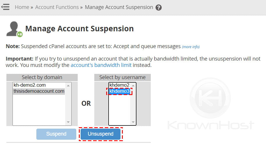 unsuspend-using-account-function-whm