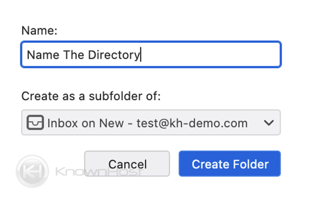 create new sub folder click on it