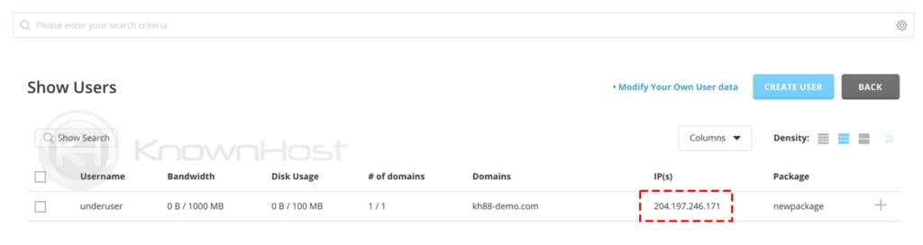how to assign dedicated ip address in directadmin