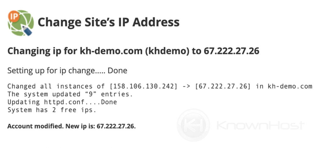 how to assign dedicated ip for cpanel whm